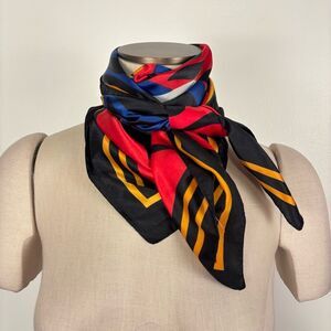 VTG St Michael Square Scarf Abstract Colorful Made in Italy READ